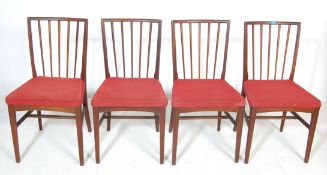A SET OF FOUR VINTAGE TEAK WOOD GORDON RUSSELL DINING CHAIRS