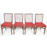 A SET OF FOUR VINTAGE TEAK WOOD GORDON RUSSELL DINING CHAIRS