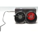 RED AND GREEN SET OF TRAFFIC LIGHTS / TRACK SAFETY LIGHTS