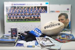 BATH RUGBY AUTOGRAPH - PROGRAMMES - SCARFS - SOUTRH AND SOUTH WEST AUSTRALIA 1988 SIGNED RUGBY BALL