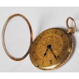 JOSEPH PENLINGTON 18CT GOLD AND ENAMEL POCKET WATCH