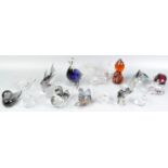 COLLECTION OF ASSORTED GLASS ANIMAL FIGURINES