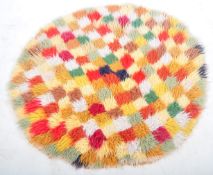 RETRO 1960'S WOVEN WOOL PATCHWORK RUG