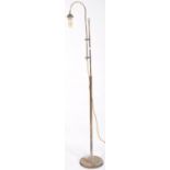 EARLY 20TH CENTURY INDUSTRIAL FLOOR STANDING BRASS COLUMN LAMP