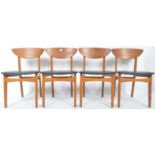 SET OF RETRO 1960'S DANISH TEAK WOOD DINING CHAIRS