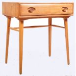 ERCOL WINDSOR MODEL 437 BEECH AND ELM WOOD DESK BY LUCIAN ERCOLANI