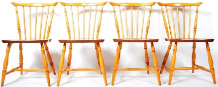 ERCOL MODEL 714 FAN BACK DINING CHAIRS CONSTRUCTED FROM BEACH AND ELM