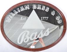 BASS BREWERIANA / ADVERTISING DISPLAY MIRROR OF OVAL FORM