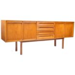 MEREDEW - RETRO TEAK WOOD SIDEBOARD CREDENZA RAISED ON CHAMFORD SUPPORTS