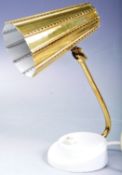 ORIGINAL RETRO VINTAGE SMALL BRASS ADJUSTABLE DESK LAMP