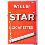 WILLS "STAR" CIGARETTES - ORIGINAL ENAMEL ADVERTISING SIGN