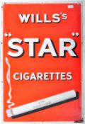 WILLS "STAR" CIGARETTES - ORIGINAL ENAMEL ADVERTISING SIGN