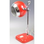 EYEBALL LAMP - ORIGINAL 1960S RED & CHROME DESK LAMP