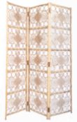 RETRO VINTAGE 1960'S CANE FOLDING SCREEN