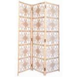 RETRO VINTAGE 1960'S CANE FOLDING SCREEN