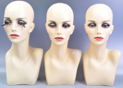 TRIO OF RETRO ADVERTISING HABERDASHERY MANNEQUINS