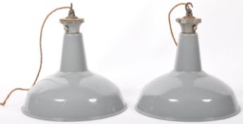 BENJAMIN RLM CRYSTEEL - MATCHING PAIR OF GREY PENDANT SHADES