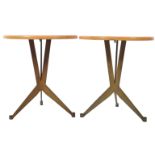PAIR OF FRENCH RETRO SIDE TABLES BY BERC ANTOINE