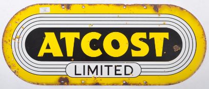 ATCOST LIMITED - ORIGINAL ENAMEL ADVERTISING SIGN