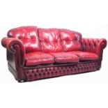 VINTAGE ANTIQUE STYLE CHESTERFIELD THREE SEATER SOFA