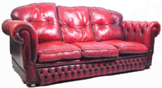 VINTAGE ANTIQUE STYLE CHESTERFIELD THREE SEATER SOFA