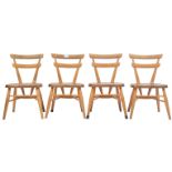 LUCIAN ERCOLANI ERCOL YELLOW DOT STACKING CHAIRS