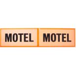 PAIR OF RETRO VINTAGE ACRYLIC PLASTIC MOTEL SIGNS