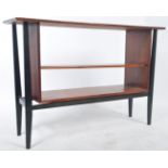 MID CENTURY TEAK WOOD OPEN BOOKCASE / DISPLAY BOARD