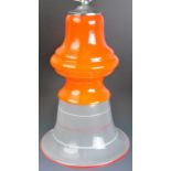 RETRO 1960'S FRENCH GLASS ORANGE CEILING LIGHT