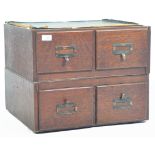 ORIGINAL EARLY 20TH CENTURY INDUSTRIAL OAK FILING CABINETS