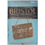 BRISTOL TIPPED CIGARETTES - RETRO ADVERTISING ENAMEL SIGN