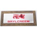 BRYLCREEM BRASS FRAMED ORIGINAL ADVERTISING MIRROR