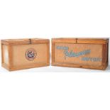 TWO VINTAGE PLAYER'S NAVY CUT ADVERTISING DISPLAY CRATES