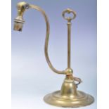 ANTIQUE BRASS SWAN NECK TABLE / DESK LAMP LIGHT