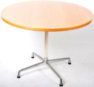 HERMAN MILLER - RETRO PEDESTAL DINING TABLE OF CIRCULAR FORM