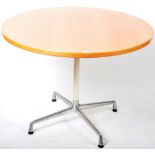 HERMAN MILLER - RETRO PEDESTAL DINING TABLE OF CIRCULAR FORM