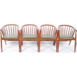 SET OF FOUR DANISH STYLE METAL DINING CHAIRS