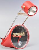 LUNGEAN AND PELLMAN FOR BRILLIANT LECUTE DESK LAMP AND CLOCK