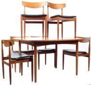 KOFORD LARSEN / E. GOMME FOR G-PLAN DINING TABLE AND six CHAIRS