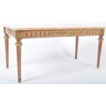 ANTIQUE STYLE FRENCH MARBLE TOP COFFEE TABLE