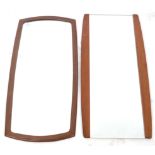 TWO RETRO VINTAGE 1960'S TEAK WOOD WALL MIRRORS