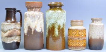 COLLECTION OF WEST GERMAN CERAMIC VASES