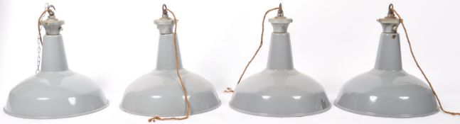 BENJAMIN RLM CRYSTEEL - MATCHING SET OF FOUR GREY PENDANT SHADES