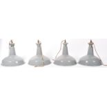 BENJAMIN RLM CRYSTEEL - MATCHING SET OF FOUR GREY PENDANT SHADES