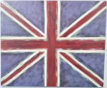 VINTAGE STYLE SHABBY CHIC HAND PAINTED UNION JACK