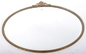 VINTAGE ART DECO STYLE OVAL WALL MIRROR