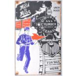 DOUBLE CYLINDER OVERALLS - IMPRESSION OF AN ENAMEL SIGN