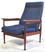 BELIEVED GREAVES AND THOMAS TEAK FRAMED RECLINING ARMCHAIR