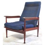 BELIEVED GREAVES AND THOMAS TEAK FRAMED RECLINING ARMCHAIR