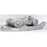 COMPULSION GALLERY PEWTER MODEL OF A 1930S RACE CAR